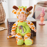 2022 New 23CM Plush Stuffed Toys Baby Dolls Reborn Colorful Sleep Doll Toy For Kids Sleep Kids Plush doll For Girl Toys Gift