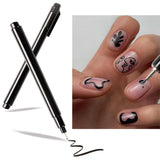 Xpoko Black Nail Art Graffiti Pen DIY Waterproof Painting Drawing Pencil UV Gel Polish Line Flower Design  Decorate Nail Manicure Tool