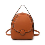 Xpoko New Designer Fashion Women Leather Backpack Mini Soft Touch Multi-Function Small Backpack Female Ladies Shoulder Bag Girl Purse