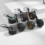Back to School 2022 New Detachable Hub Tire Keychain Luxury Unisex Car Keychain Ring Mini F1 Racing  Wheel Tire Keychain Luggage Key Charm