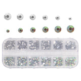 12 Grids Colorful Crystal Nail Art Rhinestones Acrylic Nail Stones Beads Studs Flat Back Glitter Tips 3D Nails Art Decorations