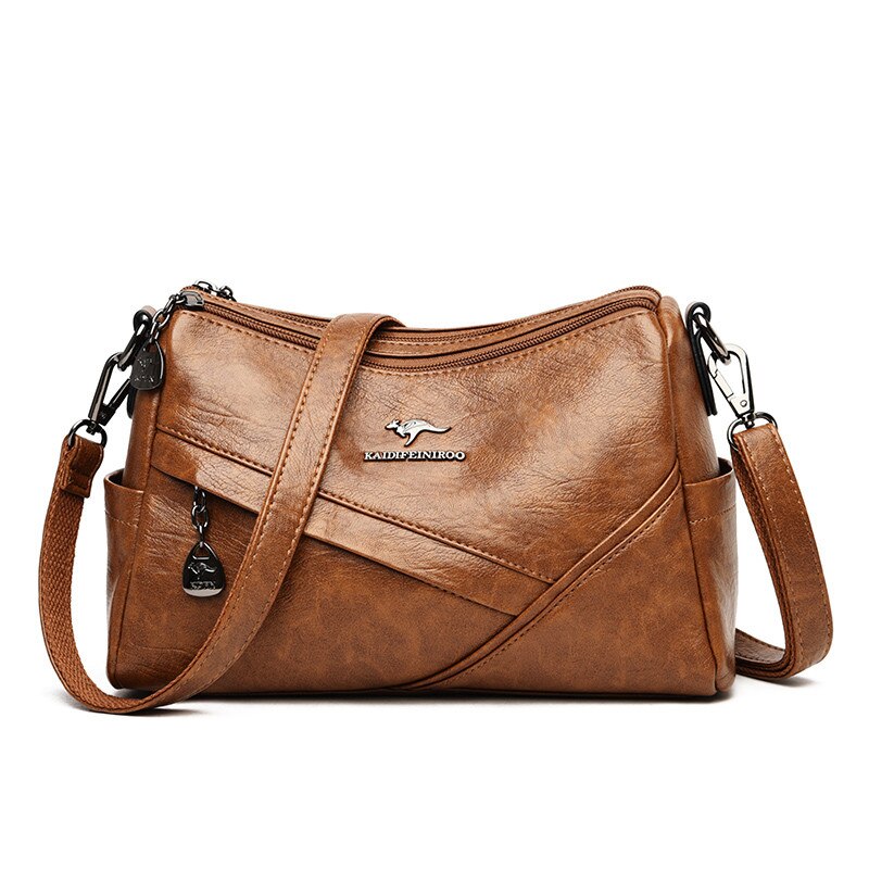 Back to School Designer Handbags 2022 New Vintage Soft Leather Tote Bags For Women Multi-Pocket Shoulder Messenger Bags High Quality Sac