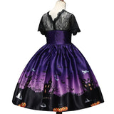 Halloween Cosplay Princess Dress For Girls Cartoon Lace Carnival Role Play Costume For Children Fancy Christmas Clothes For Kids
