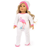 2020 New Fit 18 inch Baby New Born Doll Clothes Accessories White Powder Plaid 3 Piece Suit for American og Girl Dolls