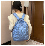 2021 Casual Space Padded Backspack For Women Designer Waterproof Nylon School Bags For Teenager Girl Down Cotton Lady Travel Bag