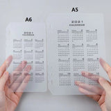 back to school A5/A6/A7  Notebook Agenda Monthly Weekly Diary Planner 45 Sheets Six Hole Standard Loose-Leaf Paper Office School Stationery