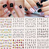 12pcs Valentines Heart Letter Flower Sliders for Nails Manicuring Nail Art Decoration Water Decals Sticker Tips