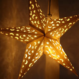 Xpoko EID Hollow Out Star Lights Ramadan Decorations For Home EID Mubarak Islamic Muslim Party Decor Eid Adha Ramadan Kareem Ornament