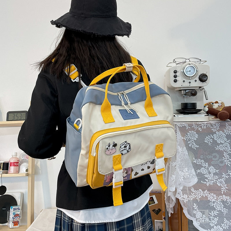 Fashion Waterproof Women Backpack Kawaii Small Rucksack Schoolbag for Teenager Girl Mini Bag Nylon Cute Travel Mochila