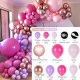 Xpoko Purple Macron Balloon Garland Arch Kit Wedding Birthday Party Decoration Girl Confetti Latex Balloons Birthday Baby Shower Decor