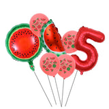 7pcs/lot Fruit Watermelon Summer Party Balloons Birthday Decoration 30inch Number Balloon Kids Baby Shower Decoration Globos