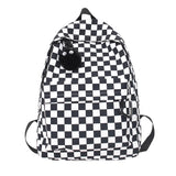 Fashion Girls Plaid Backpack Waterproof Leisure Shoulder Bag Women Laptop Mochila Bookbag Travel Rucksack for Female