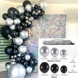 Black Gold Balloon Garland Arch Confetti Latex Baloons Graduation Happy 30th 40th 50th Birthday Party Decor Adults Baby Shower