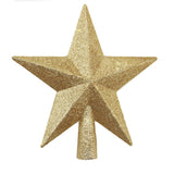 Christmas Tree Top Star Merry Christmas Decorations for Home Shiny Gold Powder Five-pointed Star New Year Gift Navidad Ornament