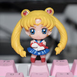 1PC PBT Cute Personality Mechanical Keyboard Keycaps Accessories Beautiful Girl Pink Cartoon Anime Model Single Custom Key Cap