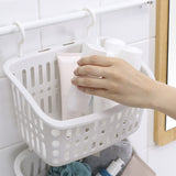 Xpoko Plastic Wall Hanging Shower Basket With Hook Makeup Organizer for Bathroom Toilet Storage Holder Kitchen Holder Drainer Bucket