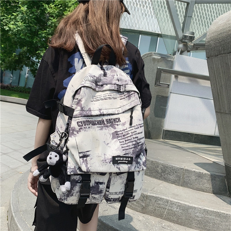College Backpack For Waterproof Black Women Student Mini Bag Animals Rucksack Young Fashion Soft Simplicity Leisure Time Lovers
