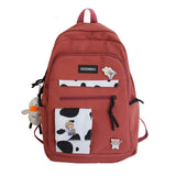 Fashion Women Rucksack Cow Print Girl Waterproof Backpack Kawaii College Bookbag Laptop Bagpack Female Travel Mochila