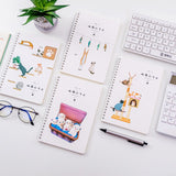 back to school Cute 4pcs/lot A5 Spiral notebook 60 sheets stationery notepad horizontal line for Office School Stationery Supplies