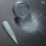 Sparkly iridescent Diamonds Nail Glitter Shinning iridescent Silver Gold Nail Polish Powder Flakes Dust Chrome Pigment Decor