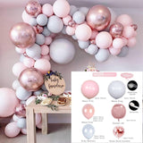 Macaron Pink Balloon Garland Arch Kit Wedding Birthday Party Decoration Kids Globos Rose Gold Confetti Latex Ballon Baby Shower