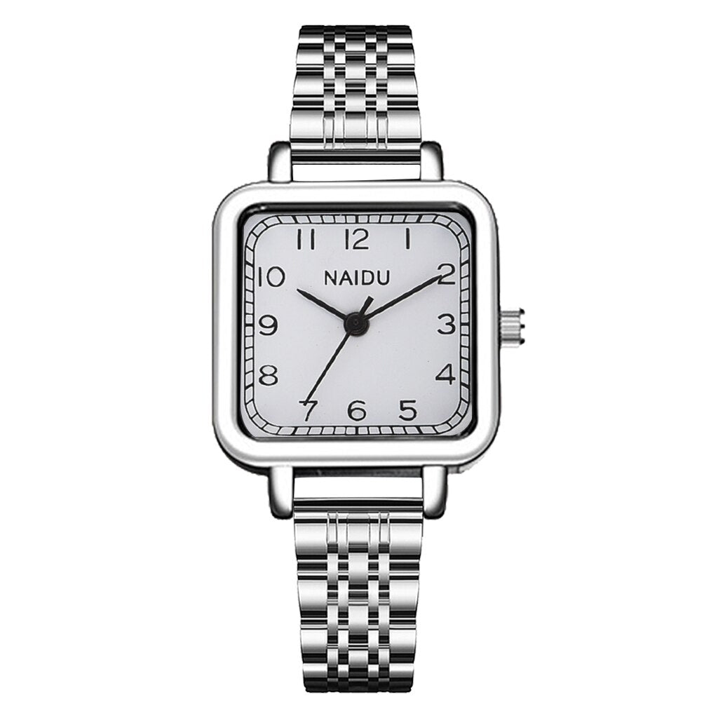 Xpoko Simple Silver Women Watches Top Brand Stainless Steel Ladies Wristwatches Fashion Minimalist Female Quartz Clock Reloj Mujer