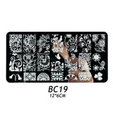 1pcs Nail Stamping Plates Lace Flowers Nail Stencils Butterflies Stainless Nail Art Stamping Templates Manicure Tools GLBC01-20