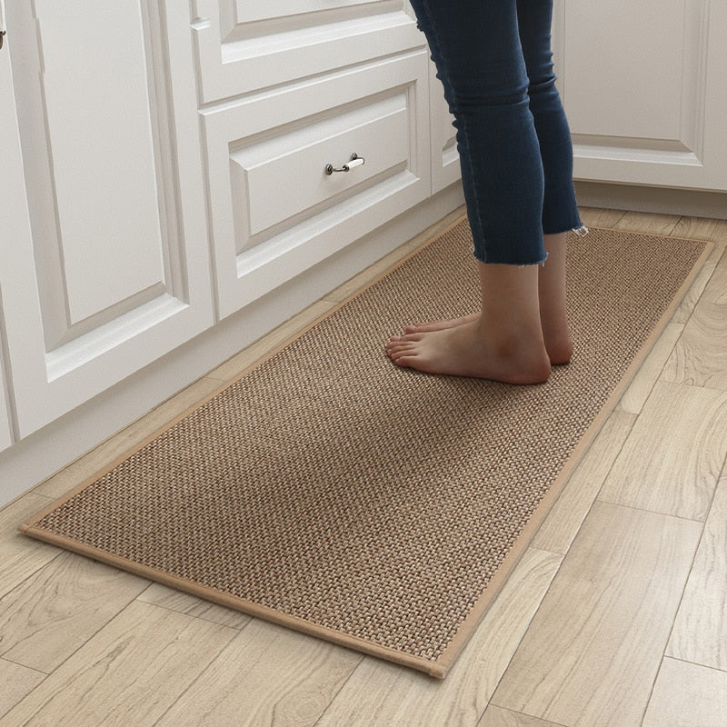 Bubble Kiss Jute Kitchen Mat Thicker Non-slip Carpet For Home Decor Bath Floor Mat Super Comfortable Anti slip Area Rugs Outdoor