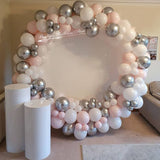102pcs Pastel Pink White Silver Balloon Garland Arch Kit Wedding Event Party Balon Baby Shower Birthday Party Decorations