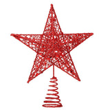 Christmas Tree Top Star Merry Christmas Decorations for Home Shiny Gold Powder Five-pointed Star New Year Gift Navidad Ornament