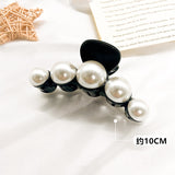 Xpoko Big  Pearl  Hair Clips White Hairpin Pins and Clips Pearl Acrylic Grab Hair Clips for Women Hairpin Headdress Hair Accessories