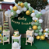 Bean Green Balloon Garland Arch Chain Jungle Safari Party Latex Balloons Wild One Birthday Globos Wedding Birthday Party Decors