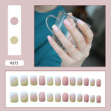 24pcs Multi-type Wear Short Paragraph Long Paragraph Fashion Manicure False Nails Full Cover Wearable Coffin Fake Nail Ballerina