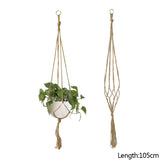 Xpoko Macrame Handmade Plant Hanger Baskets Flower Pots Holder Balcony Hanging Decoration Knotted Lifting Rope Home Garden Supplies
