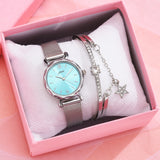 2021 NEW Women Watch Fashion Silver Dial Luxury Ladies Wristwatch Silver Mesh Strap Female Clock Watch For Women Relogio Mujer