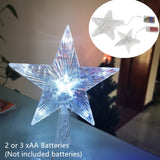 Christmas Tree Top Star Merry Christmas Decorations for Home Shiny Gold Powder Five-pointed Star New Year Gift Navidad Ornament