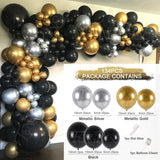 Black Gold Balloon Garland Arch Confetti Latex Baloons Graduation Happy 30th 40th 50th Birthday Party Decor Adults Baby Shower