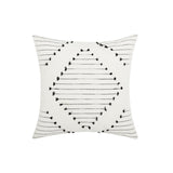 Nordic Moroccan Cotton Canvas Tassel Tufted Embroidery Throw Pillow Case Bohemian Cushion Cover Abstract Pillow Cover