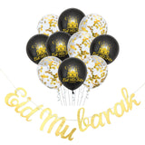 2021 12inch Eid Mubarak Balloons Set Ballon Aid Moubarak Decor Ramadan Kareem Eid Decorations Banner Star Moon Latex Balloon