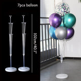 Xpoko back to school  7 /11/19Tubes Balloon Holder Column Confetti Balloons Stand Stick Balons Happy Birthday Balloons Decorations Wedding Ballon Deco