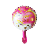 10pcs 10 Inch Birthday Theme Foil Balloons Round Air Inflatable Ballon Kids Toys Happy Birthday Party Decoration Baby Shower