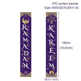 Eid Mubarak Door Banner EID Al Adha Ramadan Decorations Islamic Muslim Party Decor For Home Ramadan Kareem Ornaments Eid Al Adha