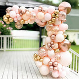 Xpoko Rose Gold Balloon Garland Arch Kit Wedding Birthday Baloon Birthday Party Decor Kids Baby Shower Latex Confetti Ballon Balon