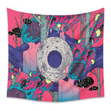 Psychedlic Pink Tapestry Hippie Room Wall Hanging Blanket Art Home Decor Psychedelic Background Tapestry 95x73CM