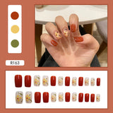 24pcs Multi-type Wear Short Paragraph Long Paragraph Fashion Manicure False Nails Full Cover Wearable Coffin Fake Nail Ballerina