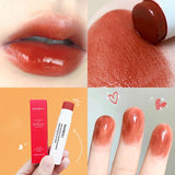 Xpoko 1Pcs Orange Moisturizing Lip Balm Waterproof Temperature Color Changing Makeup Lipsticks Long Lasting Nourish Protect Lips Care