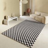 2022 Checkerboard Design Soft Carpets For Living Room Comfortable Area Rugs Home Decoration Department Salon Floor Mat Fluffy