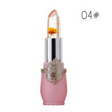 Xpoko 6 colors flower jelly transparent waterproof discoloration lipstick God lips temperature Discoloration  lasting lipstick