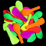 Xpoko 10/20/30Pcs 10Inch Neon Latex Balloons Glow Magic Balloon Fluorescent Rainbow Balloons Blacklight Glow Party Decor Supplies