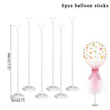 Xpoko 1/2/3/5Pcs Wedding Table Balloon Stand Balloon Holder Support Table Floating Baloon Stick Aby Shower Birthday Party Globos Decor